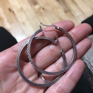 Sterling silver hoops